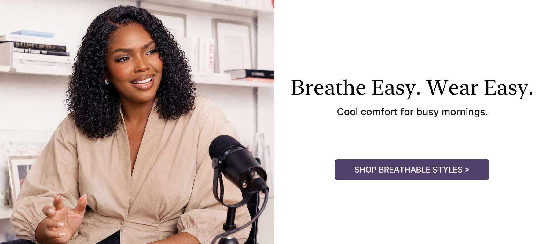 Lightweight breathable wig cap styled for warm weather